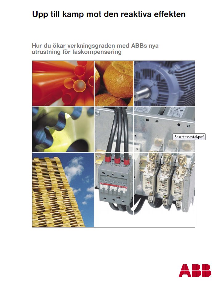 Reaktiv effekt, KW, kVAR, Effektförluster, ABB